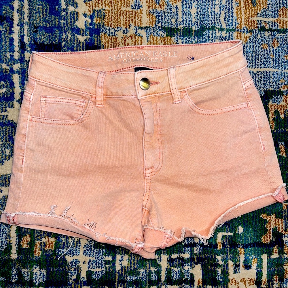 american eagle high rise shortie size 4
